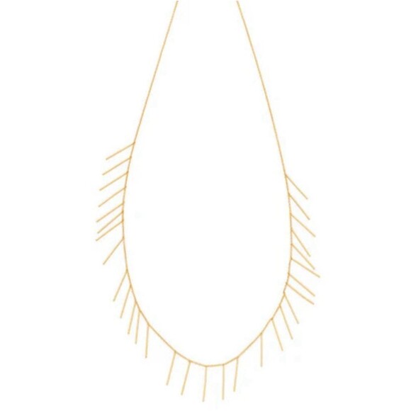 Gorjana Jewelry - Gorjana Marmont Fringe Gold Tone Necklace